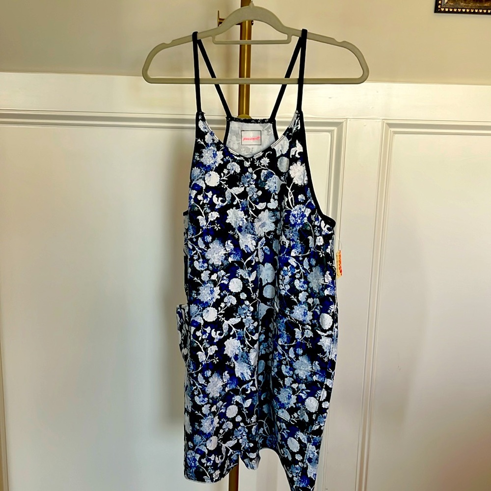 NWT Free People Womens printed hot shot Romper forest floral oversized m